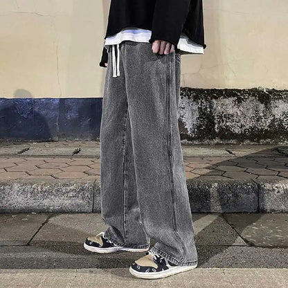Men's Loose Straight Solid Color Jeans