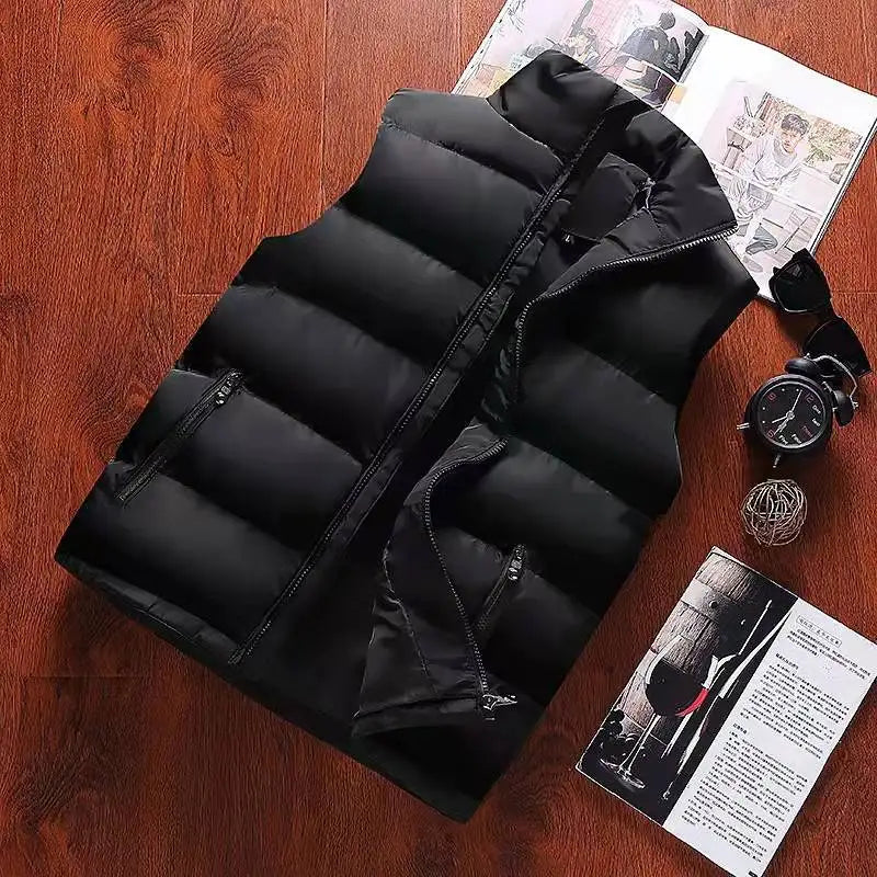 Men's sleeveless warm winter jacket