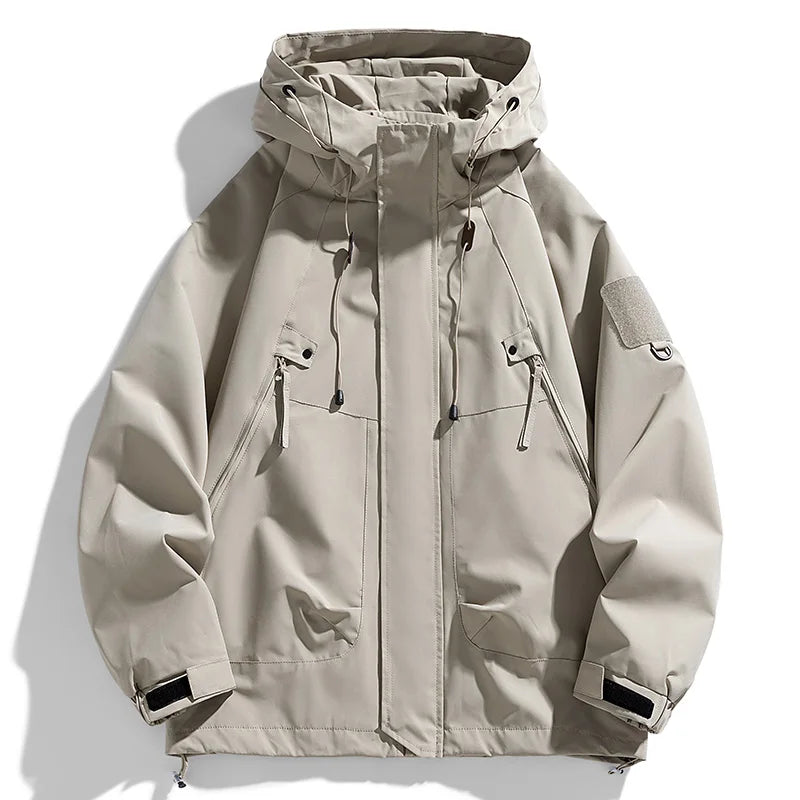 Men's hooded jacket with zipper