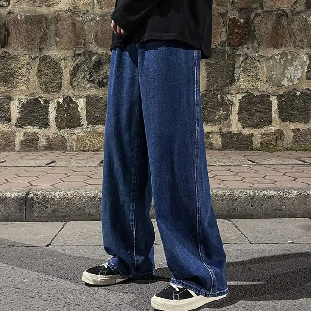 Men's Loose Straight Solid Color Jeans